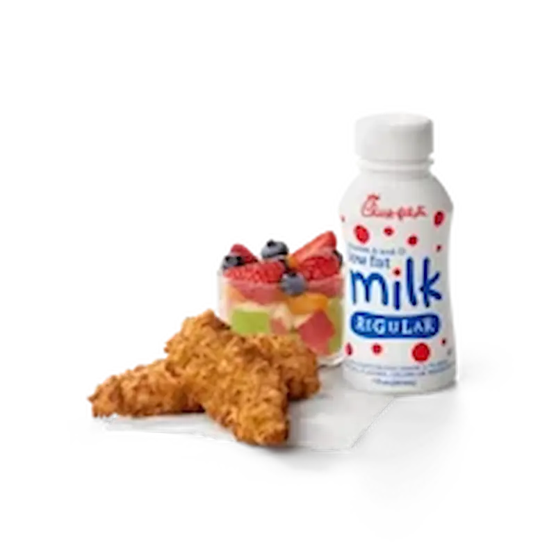 2 ct Chick-n-Strips Kid's Meal Price range • $5.65–$6.95
Calories (entrée only) • 200