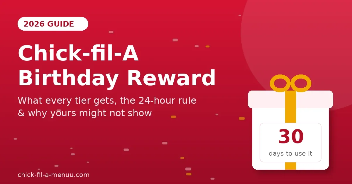 Chick-fil-A Birthday Reward 2026 Free Food by Tier & Rules