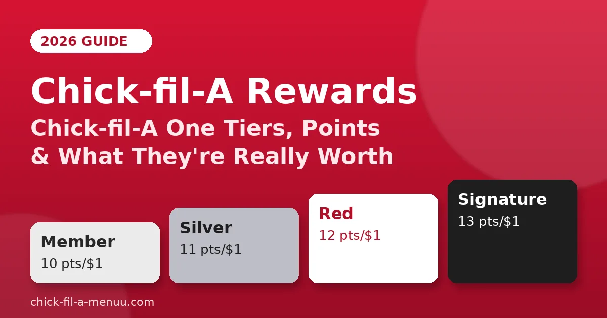 Chick-fil-A Rewards 2026 Tiers, Points Per $1 & Real Value